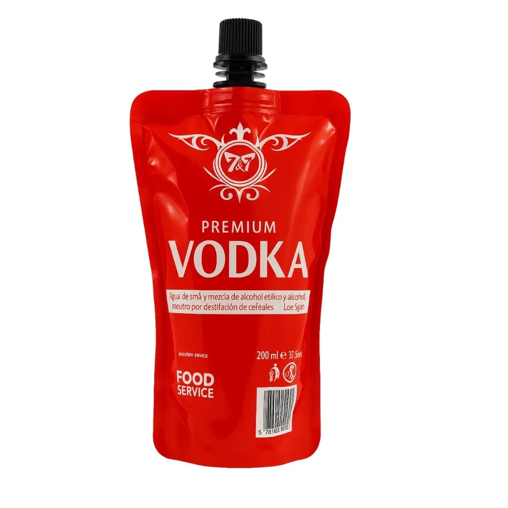 [BEB-00054] Vodka 7&7 Premium 200 ml - Pouch Práctico y Elegante