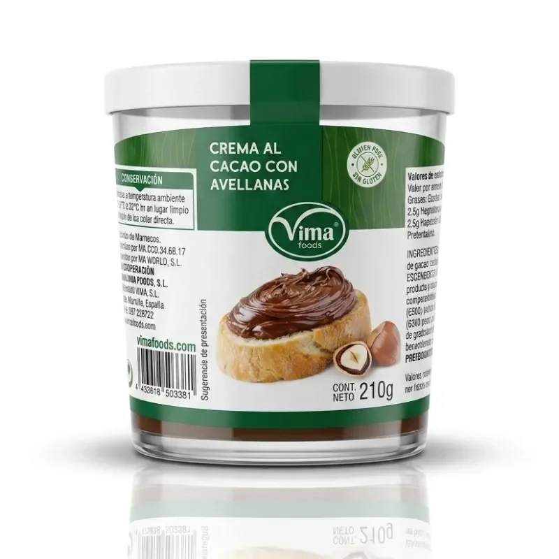 Crema de Cacao con Avellanas Vima 210 g