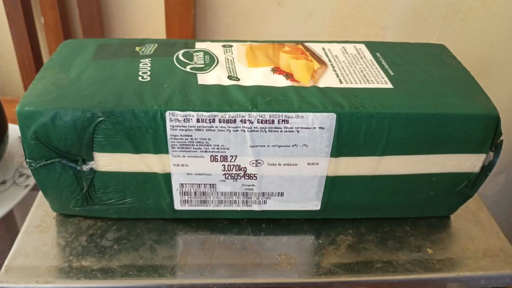 [LAC-00025] Queso Gouda Vima — bloque entero (3.070 kg) (copia)