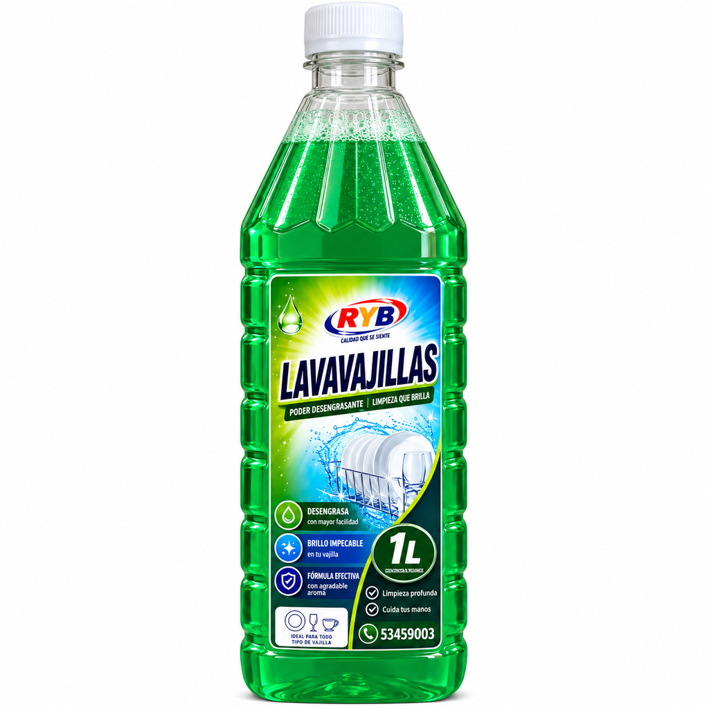 [HOG-00039] Detergente Lavavajillas RYB 1L
