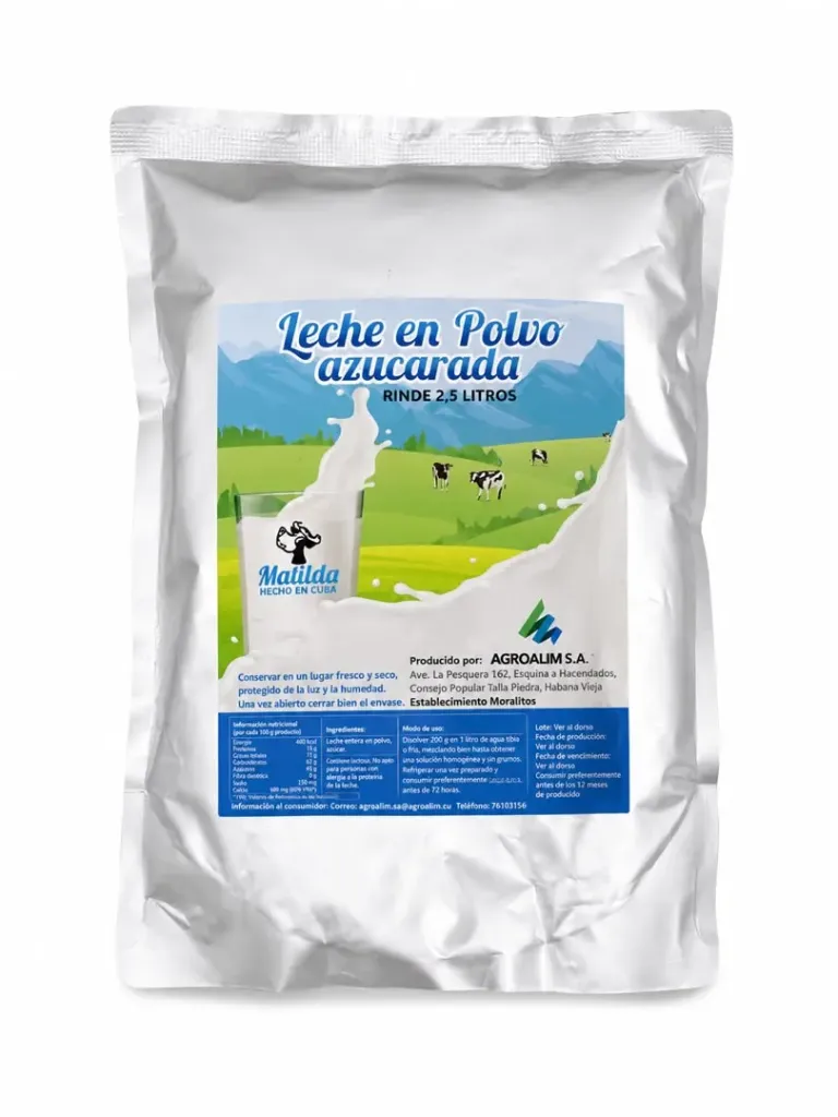 Leche Entera en Polvo Azucarada 500gr