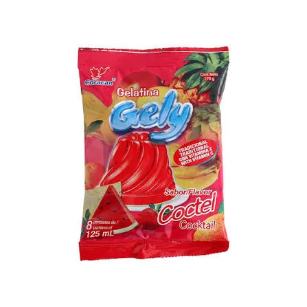 [GELGELYC] Gelatina Gely Coctel 125 ml 8 porciones