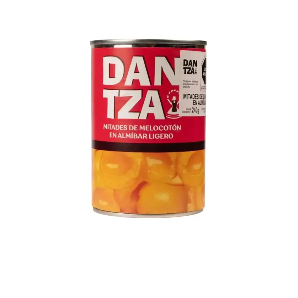 🍑 Mitades de Melocotón Dantza en Almíbar Ligero (240g)