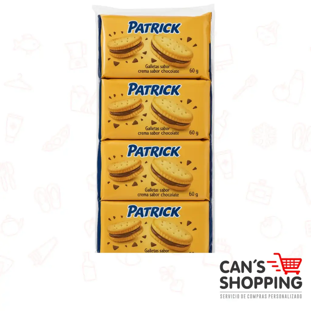 Galletas Patrick con Crema de Chocolate (4x60g)