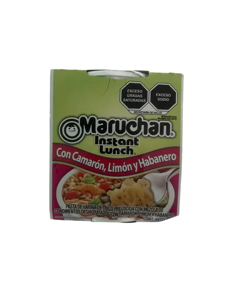 Sopa Instantánea Maruchan con Camarón ,limón y Habanero   