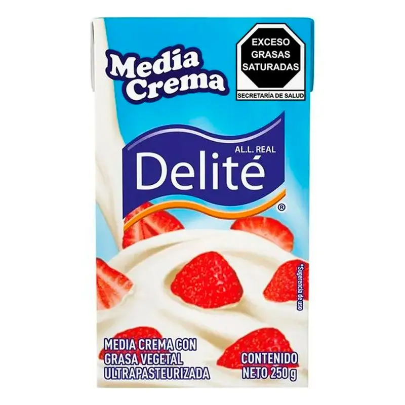 Media Crema Deleite con grasa vegetal Deleite 
