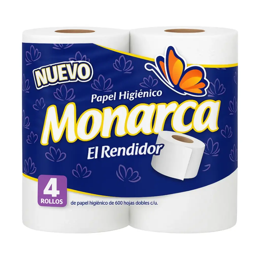 Papel Higiénico Monarca El Rendidor 4 Rollos | Suavidad y Rendimiento