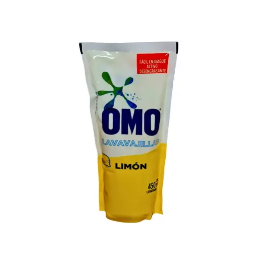[P070] 🧽  Lavavajillas OMO Limón 450 ml – Poder Desengrasante y Frescura
