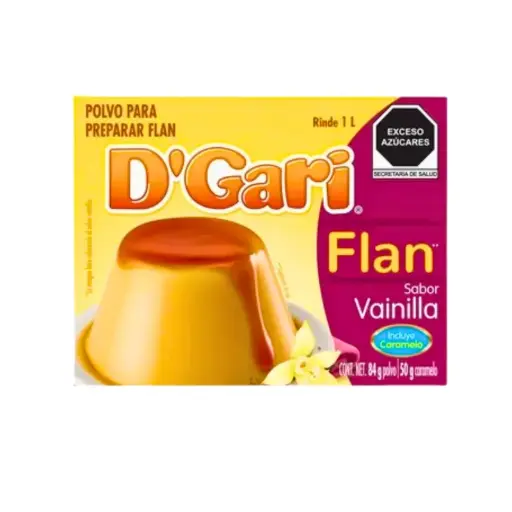 [P088] 🍮  Flan D’Gari Vainilla con Caramelo 134g – Rinde 1L