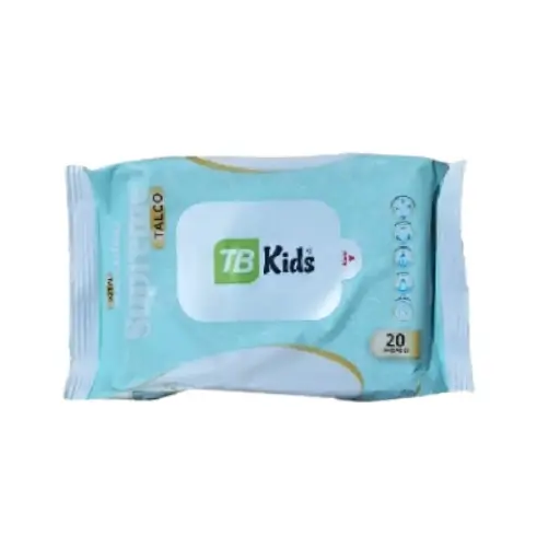 [P111] 🧻 Toallitas Húmedas TB Kids Talco 20u – Suaves y Sin Alcohol