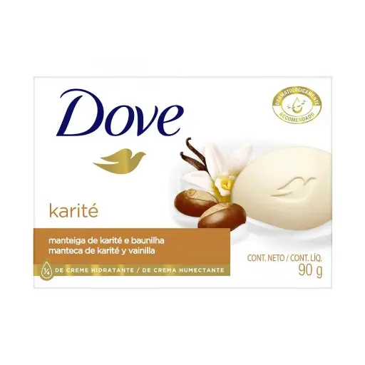 [P168] 📦 Jabón Dove Karité 90g – Hidratación Profunda con Manteca de Karité 