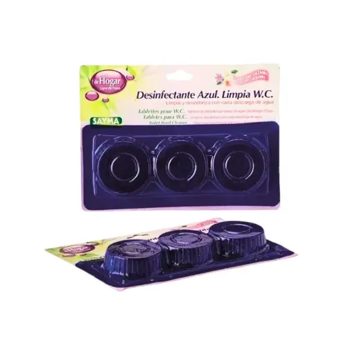 [P269] 🚽  Desinfectante Azul para W.C. Sayma – 3 Tabletas | Limpieza y Frescura Automática