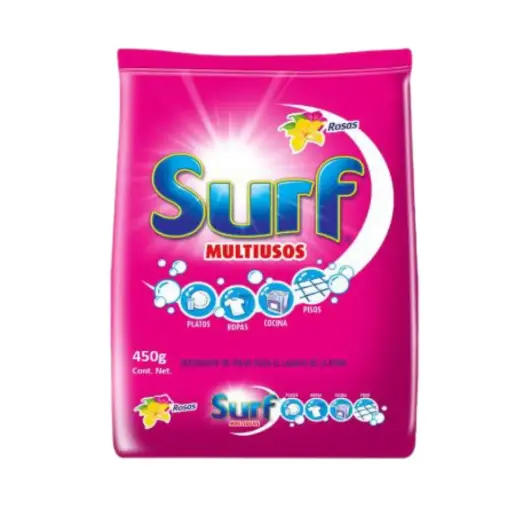 [P319] 🧼 Detergente Surf Multiusos Rosas 450g | Aroma Floral y Limpieza Profunda