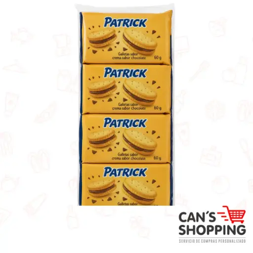 [GPPCC60] Galletas Patrick con Crema de Chocolate (4x60g)