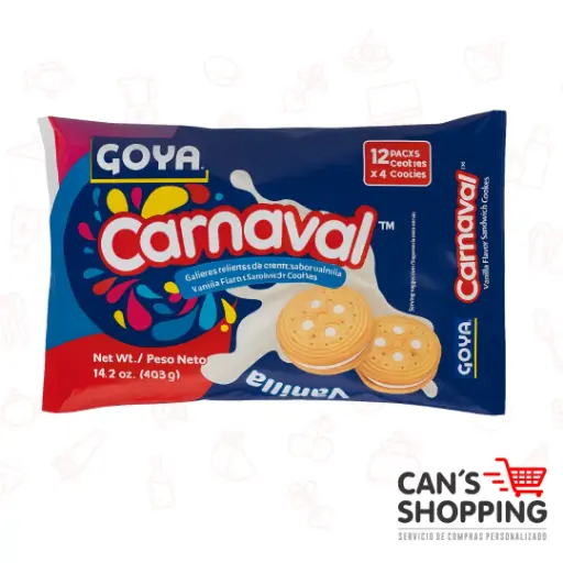 [GGCV403] Galletas Goya Carnaval Vainilla 403g (12x4)
