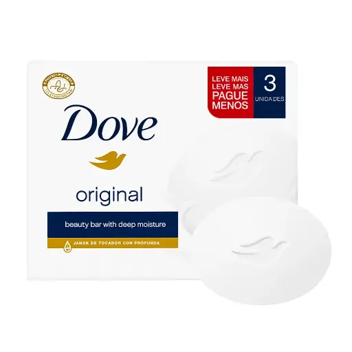 [JDOHP3] Jabón Dove Original 3x90g – Hidratación Profunda para Piel Suave