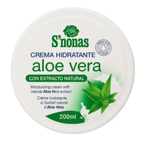 [CHSALR200] Crema Hidratante S’nonas Aloe Vera 200ml – Refresca y Suaviza
