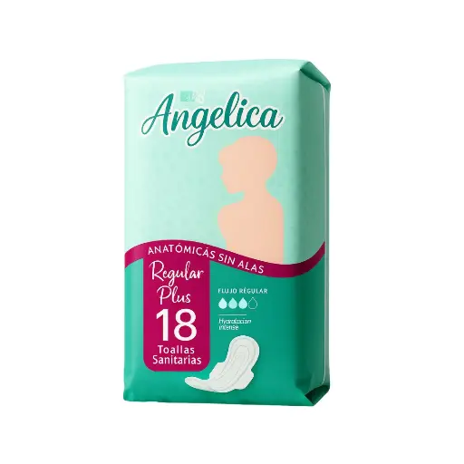 [TSASA18] Toallas sanitarias anatómicas sin alas 18 unidades