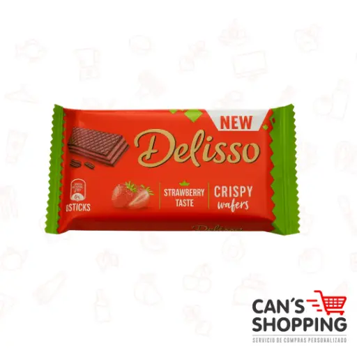 [WDSFCC40] Wafers Delisso sabor Fresa – 40 gr crujientes y cremosos