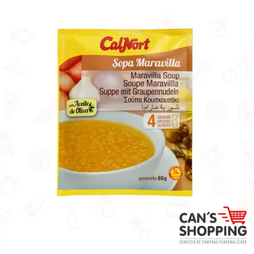 [SMCN66GA] Sopa Maravilla CalNort 66g – Con Aceite de Oliva, 4 Porciones