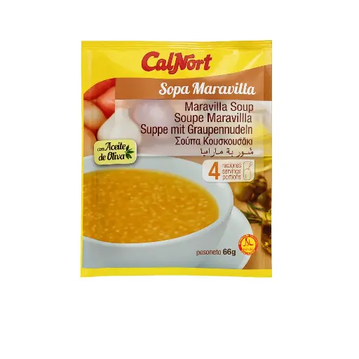 [SMCN66GA] Sopa Maravilla CalNort 66g – Con Aceite de Oliva, 4 Porciones