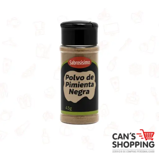 [PNPS43] Pimienta Negra en Polvo Sabrosísimo 43g – Sabor Intenso y Natural