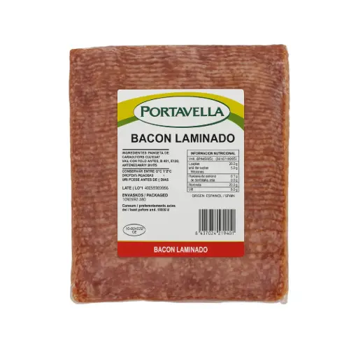 [BLP2SAV] Bacon Laminado Portavella 2kg – Sabor Ahumado y Versátil