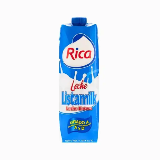 [RLSTMLKLH1] Rica Listamilk – Leche Entera 1L
