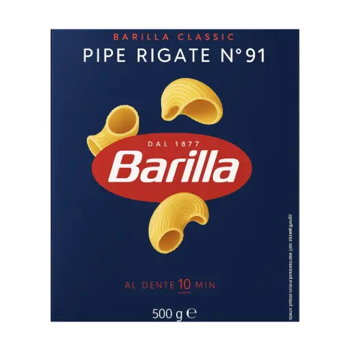 [PRIGBA] Pipe Rigate Barilla No 91 500g-Puro sabor italiano