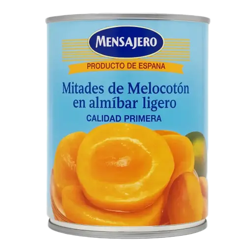 [MMELOCM] Mitades de Melocotón en almíbar Mensajero - 800 g